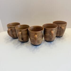 Sango Splash 4951 Stoneware Mug With Handle Brown Drip Glaze